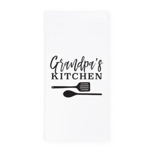the cotton & canvas co. grandpa's kitchen soft and absorbent kitchen tea towel, flour sack towel and dish cloth