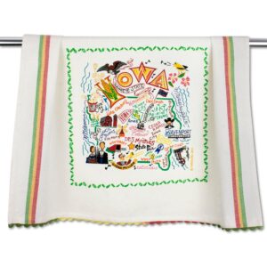 Catstudio Iowa Dish Towel - U.S. State Souvenir Kitchen and Hand Towel with Original Artwork - Perfect Tea Towel for Iowa Lovers, Travel Souvenir