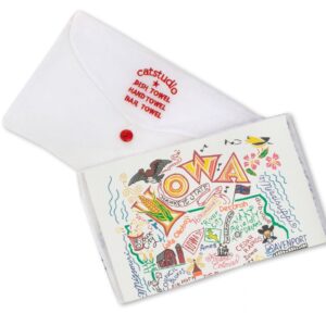 Catstudio Iowa Dish Towel - U.S. State Souvenir Kitchen and Hand Towel with Original Artwork - Perfect Tea Towel for Iowa Lovers, Travel Souvenir