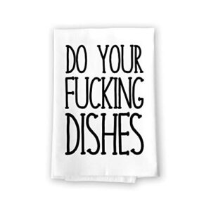 honey dew gifts, do your fucking dishes, kitchen towels, flour sack towel, 27 inch by 27 inch, 100% cotton, multi-purpose towel, home decor, home linen, dish towel for kitchen