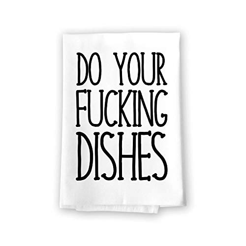 Honey Dew Gifts, Do Your Fucking Dishes, Kitchen Towels, Flour Sack Towel, 27 Inch by 27 Inch, 100% Cotton, Multi-Purpose Towel, Home Decor, Home Linen, Dish Towel for Kitchen