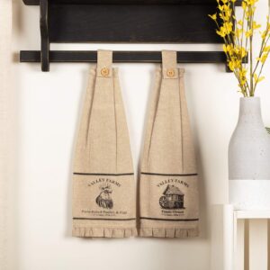 VHC Brands Valley Farms Mill and Rooster Farmhouse Tea Towel (Set of 2)