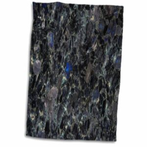 3D Rose Volga Blue Granite Print Hand/Sports Towel, 15 x 22