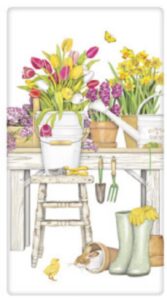 mary lake-thompson bt772 tulip bench flour sack towel 30 inches square