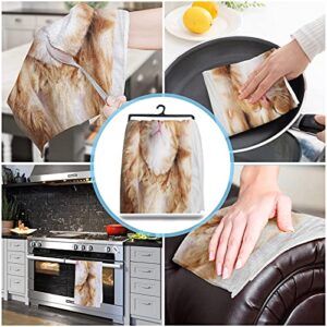 BULING Soft and Super Absorbent Dish Towels Cute Cat Lovely Animal for Pet Lover 2PCS Microfiber Kitchen Towels for Drying Dishes,Multipurpose Dish Cloths - 28 x 18 Inch