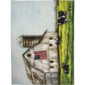 kitchen towel - farm and flag