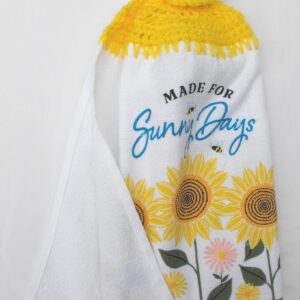 MADE FOR SUNNY DAYS - SUNFLOWER- DOUBLE THICK/FULL HANDMADE HANGING KITCHEN TOWEL