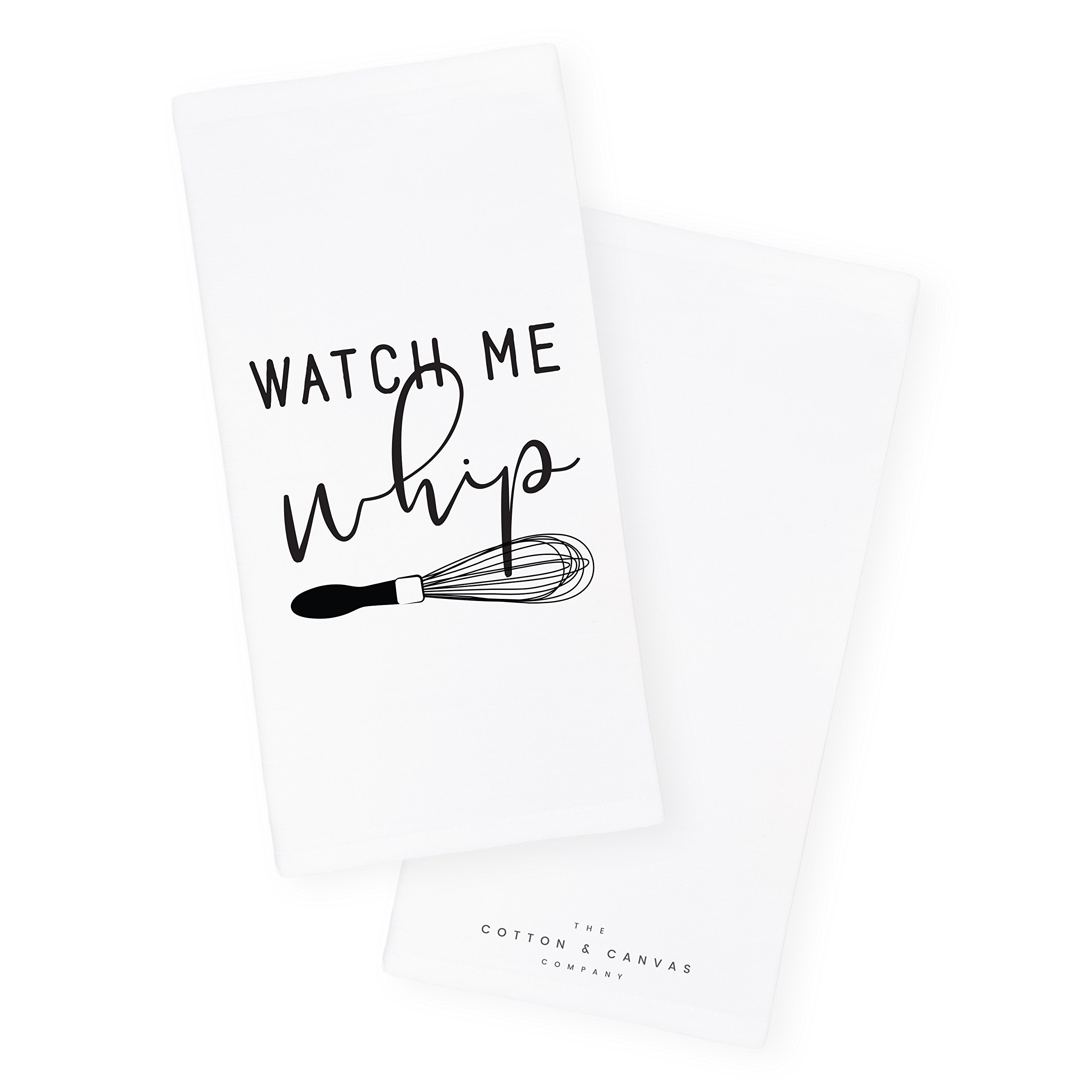 The Cotton & Canvas Co. Watch Me Whip Soft and Absorbent Kitchen Tea Towel, Flour Sack Towel and Dish Cloth