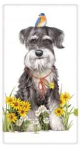 mary lake thompson bt33 schnauzer everyday flour sack towel 30 inches square screened design lower center only