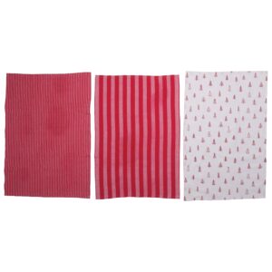creative co-op cotton woven tea (set of 3) dish towels, multicolor
