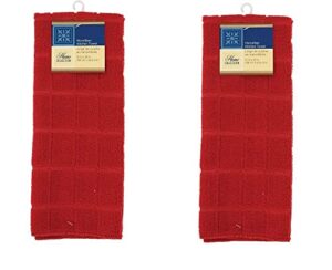 hand towel set 2 pack decorate your kitchen décor – home décor -bath towels kitchen linens (red)