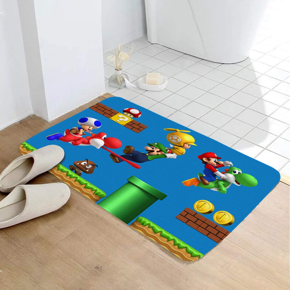 Goodcare Game Theme Bath Rugs, Plush Bathroom Decor Mat with Non Slip Backing