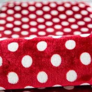 Aboo Kitchen Rugs 2 Pieces Memory Foam Kitchen Mat Non-Slip Red With White Dot (15.7"×23.6" + 15.7"×47.2" Red)