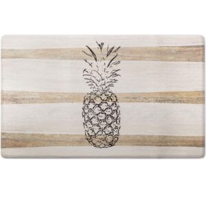 sohome cozy living anti-fatigue kitchen mat, kitchen mats rug for floor, farmhouse themed-non slip, stain resistant, easy clean, 1/2 inch thick comfort chef mat, 20" x 36", pineapple