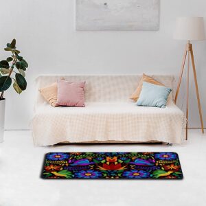 GISPOG Floral Mexican Birds Kitchen Rugs Indoor Outdoor Non Slip Kitchen Floor Mats Area Rugs Runner Rug Laundry Room Rug 40x20 in