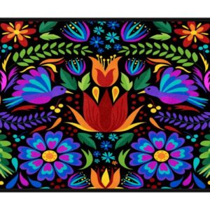 GISPOG Floral Mexican Birds Kitchen Rugs Indoor Outdoor Non Slip Kitchen Floor Mats Area Rugs Runner Rug Laundry Room Rug 40x20 in