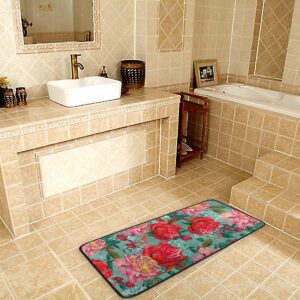 Flowers Kitchen Non-Slip Rug Feeling Comfortable Delicate Area Rugs Household Kitchen Mat Bath Carpet Floor Doormat Home Decor