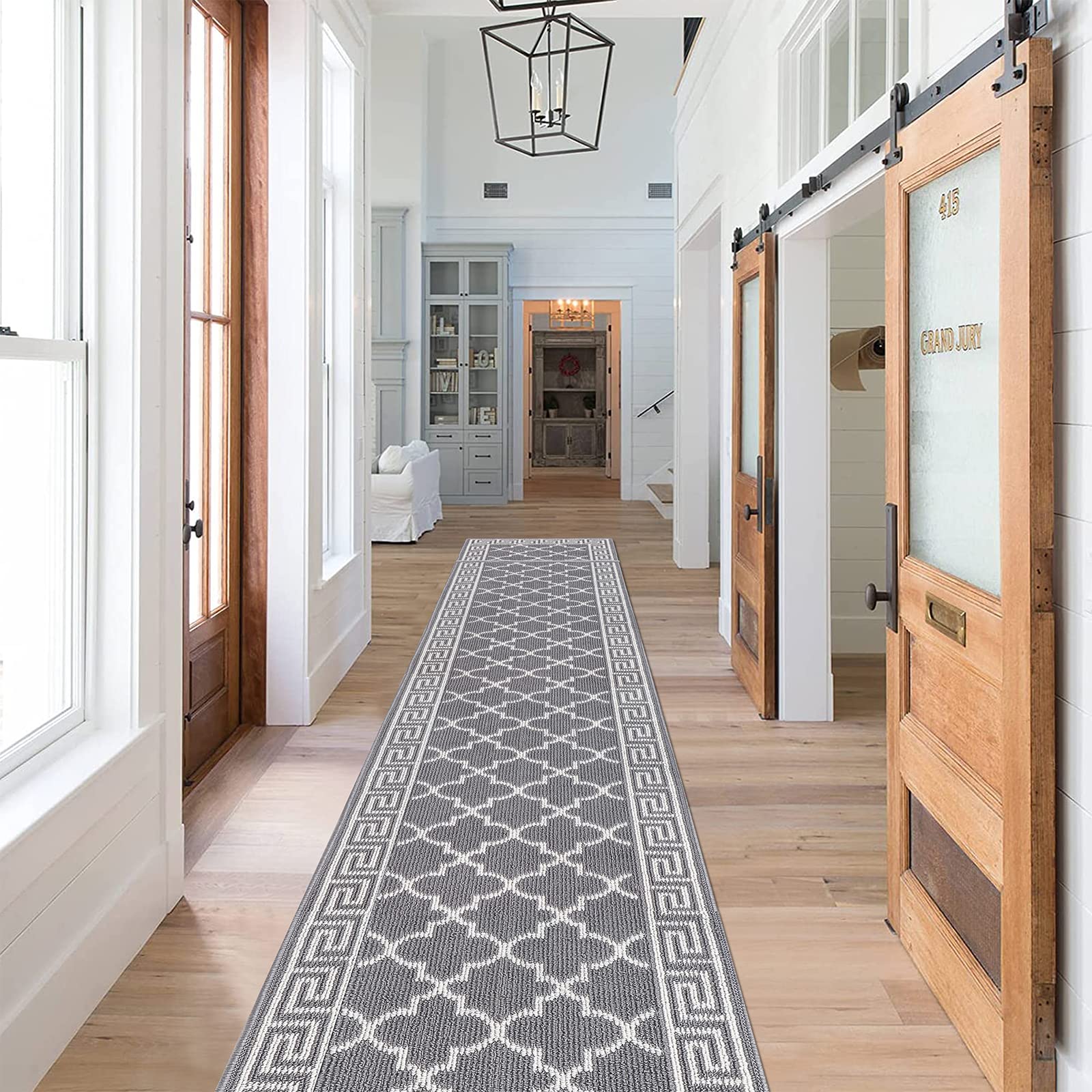 Pauwer Kitchen Rugs Runners for Hallways 2x10, Absorbent Door Mats Indoor, Washable Entryway Rug Runner, Farmhouse Laundry Room Rug, Non Slip Throw Rugs Carpet Runners for Hallway Entryway,Grey