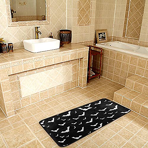 Krafig Halloween Bats Kitchen Rug Non Slip Washable Anti Fatigue Kitchen Mats Runners Floor Comfort Mat Area Rug Carpet for Kitchen Living Room Bathroom Laundry Room Entryway 39x20 Inch