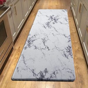 Asvin Kitchen Mat Set of 2 Pieces, Anti Fatigue Cushioned Kitchen Rug for Floor, Non-Slip PVC Waterproof Heavy Duty Sink Mat for Home, Office, Laundry, 17"x30"+17"x59"