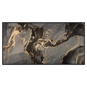 TsyTma Luxury Black Gray Gold Marble Kitchen Rug Soft Kitchen Mats Black Gold Glitter Bathroom Rug Runner Doormats Carpet for Home Decor 39" X 20"