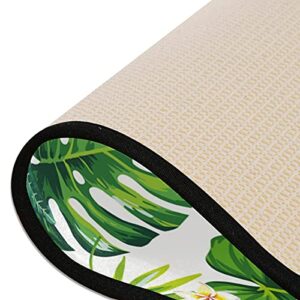 Tropical Pineapple Palm Leaf Runner Rug 72 x 24 Inch, Kitchen Rug Non-Slip Doormat Bath Mat Area Rug Carpet for Kitchen Living Bedroom