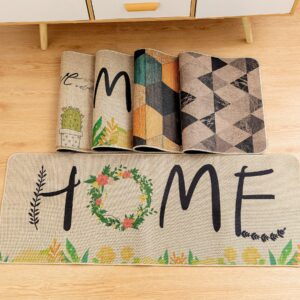 Kitchen Rugs and Mats - Anti Fatigue Kitchen Floor Mats Non Skid Kitchen Floor Mats Rubber Back Absorbent Kitchen Rug Set 2 Piece 17''x29''+17''x47'' LISIBOOO