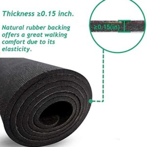 Black White Laundry Room Rugs Runner 20"x48" Long Non Slip Waterproof Laundry Mats Kitchen Floor Carpet Durable Cushioned Natural Rubber Foam Area Rug for Laundry Room Kitchen Bathroom Farmhouse