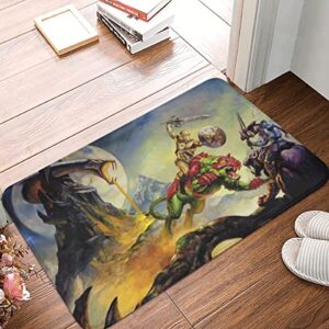 Bath Mat He-Man and Master of The Universe Defeat Enemy Home Decor Durable Welcome Front Door Mats Entryway Rugs Non-Slip Floor Mat Entrance Rugs Bath Rug Kitchen Rugs