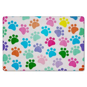 anti-fatigue kitchen mat- dog paw print durable soft all-purpose doormat standing mat bathroom rugs, stain resistant and comfort- 18" x 30"