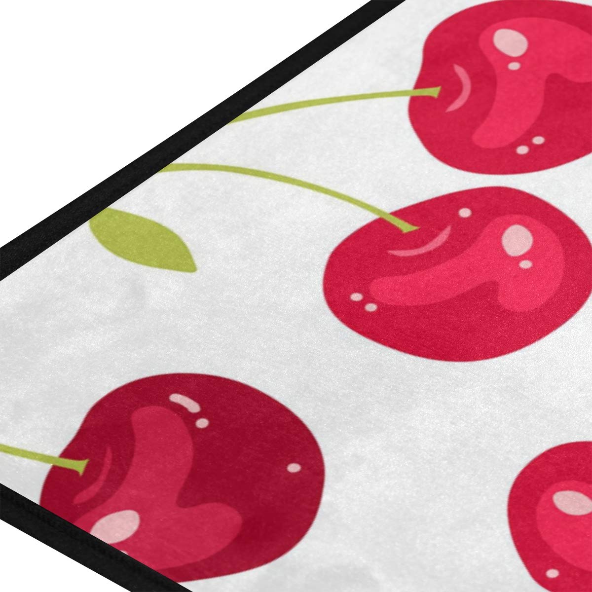 ZZAEO Seamless Pattern With Cherry Berries Kitchen Floor Mat Non Skid Area Rug Absorbent Soft Comfort Standing Mat Home Decor - 39 x 20 Inch