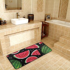 kitchen rug mats 39 x 20 inch watermelon black soft doormat bath rugs runner non-slip for home decor