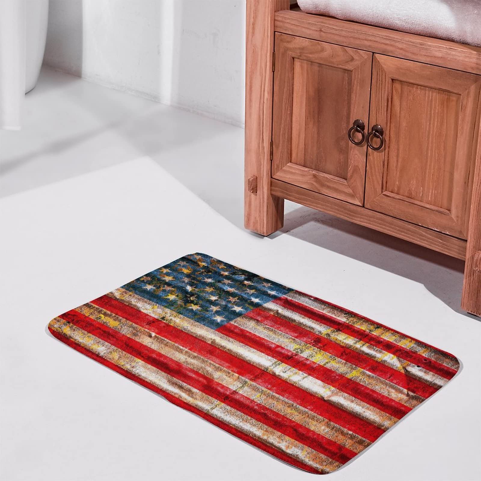 apular American Flag Retro Bath Rugs Absorbent Non Slip Door Mats Soft Carpet Washable Doormat for Kitchen Bathroom Entry Way Decor Accessories 16x24 Inch