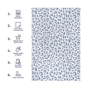 nuLOOM Mason Machine Washable Contemporary Leopard Print Area Rug, 4' x 6', Grey, Rectangular, 0.1" Thick