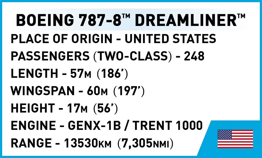 COBI Boeing 787-8™ "DREAMLINER™ Plane