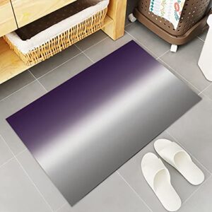 Ombre Kitchen Rug Set 2 Piece, Non Slip Kitchen Rugs and Mats Cushioned Anti Fatigue Kitchen Floor Mat Comfort Standing Kitchen Mat Set Purple Gray Gradient Pattern