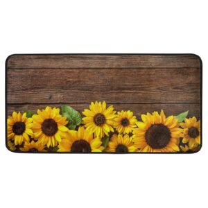country style sunflower kitchen mat, carpet bedroom 39" x 20", kitchen anti fatigue mat,cushioned kitchen mat, kitchen runner mat, kitchen comfort mat - yellow