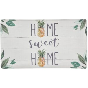 sohome cozy living anti-fatigue kitchen mat, pineapple themed kitchen runner rug for floor, non slip, stain resistant, easy clean, 1/2 inch thick comfort chef mat, 18" x 30", home sweet home
