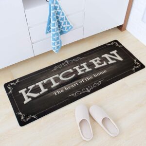 USTIDE Farmhouse Kitchen Mat 20x48, Non Slip Rubber Kitchen Mats for Floor Durable Stain Resistant Kitchen Rug Runner Laundry Room Rug for Washroom/Mudroom