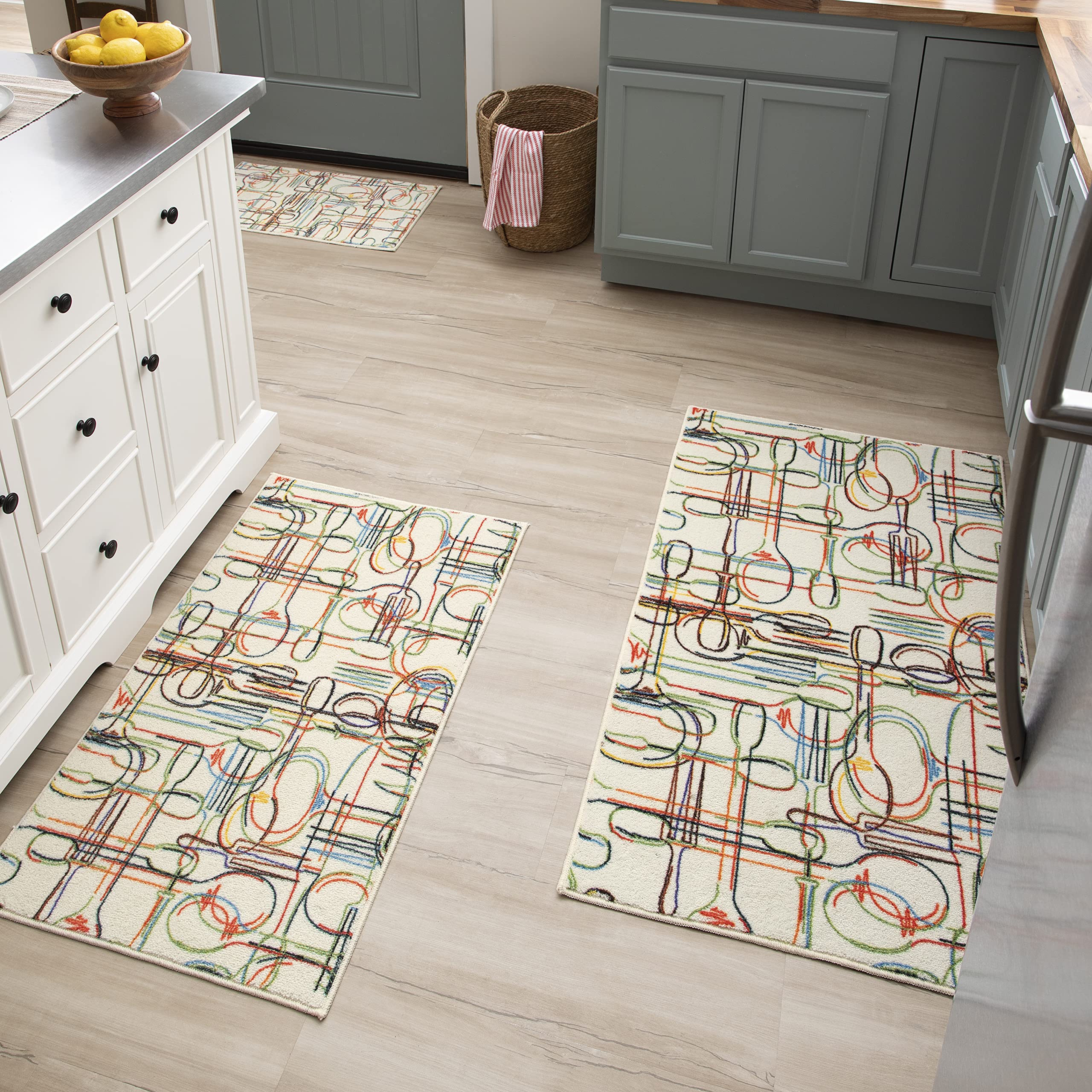 Mohawk Home Printed Novelty Kitchen Rug, Spoons and Things (2' x 3' 4")