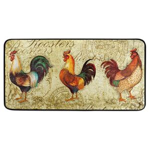 rooster kitchen rug floor mat washable kitchen mats for floor anti fatigue cushion comfort mat for kitchen vintage farmhouse decor