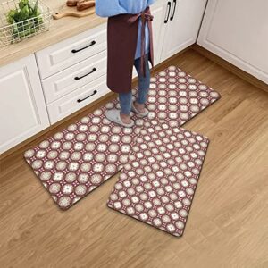 artnice kitchen rugs, kitchen rug set 2 piece kitchen runner rug kitchen floor mat, cushioned anti fatigue kitchen mat non skid waterproof 0.47" comfort standing kitchen rug, 20"x31.5"+20"x47.2"