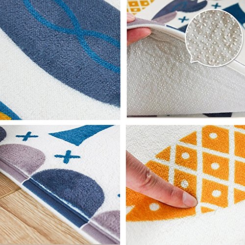 A.B Crew Modern Kitchen Floor Carpet Washable Bathroom Rug Kitchen Non-Slip Runner Rug(Fish,17.72"x47.24")