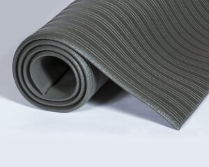 crown fl2436gy ribbed vinyl anti-fatigue mat, 24 x 36, gray