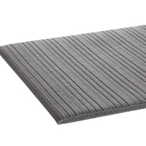 Crown FL2436GY Ribbed Vinyl Anti-Fatigue Mat, 24 x 36, Gray