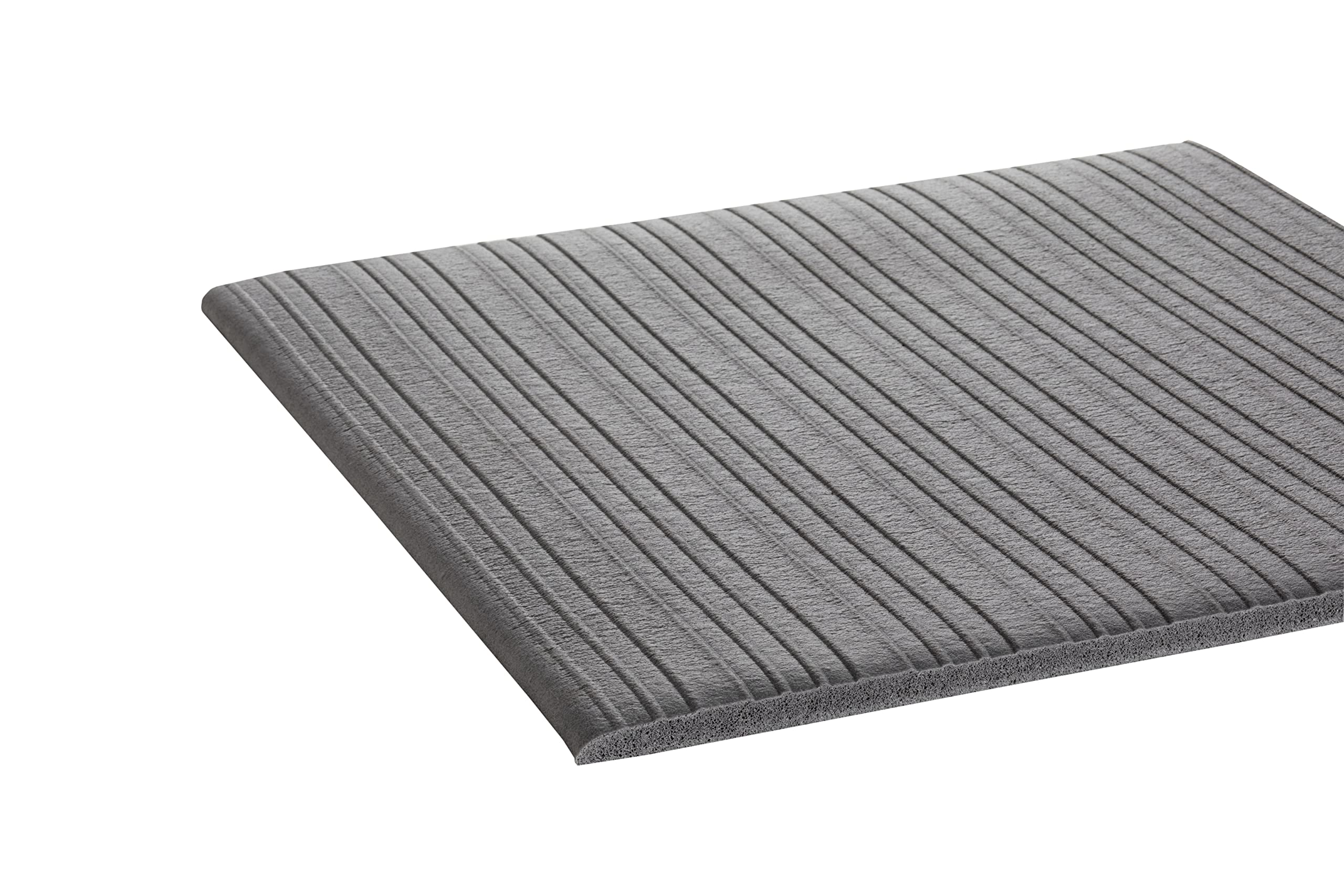 Crown FL2436GY Ribbed Vinyl Anti-Fatigue Mat, 24 x 36, Gray