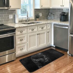 Kitchen Rugs Runner Black Panther in Dark Doormat Bath Rugs Non Slip Area Rugs for Bathroom Kitchen Indoor 39" X 20"