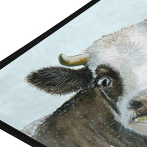 MOYYO Kitchen Mat Watercolor Cows Animal Kitchen Rug Mat Anti-Fatigue Comfort Floor Mat Non Slip Oil Stain Resistant Easy to Clean Kitchen Rug Bath Rug Carpet for Indoor Outdoor Doormat