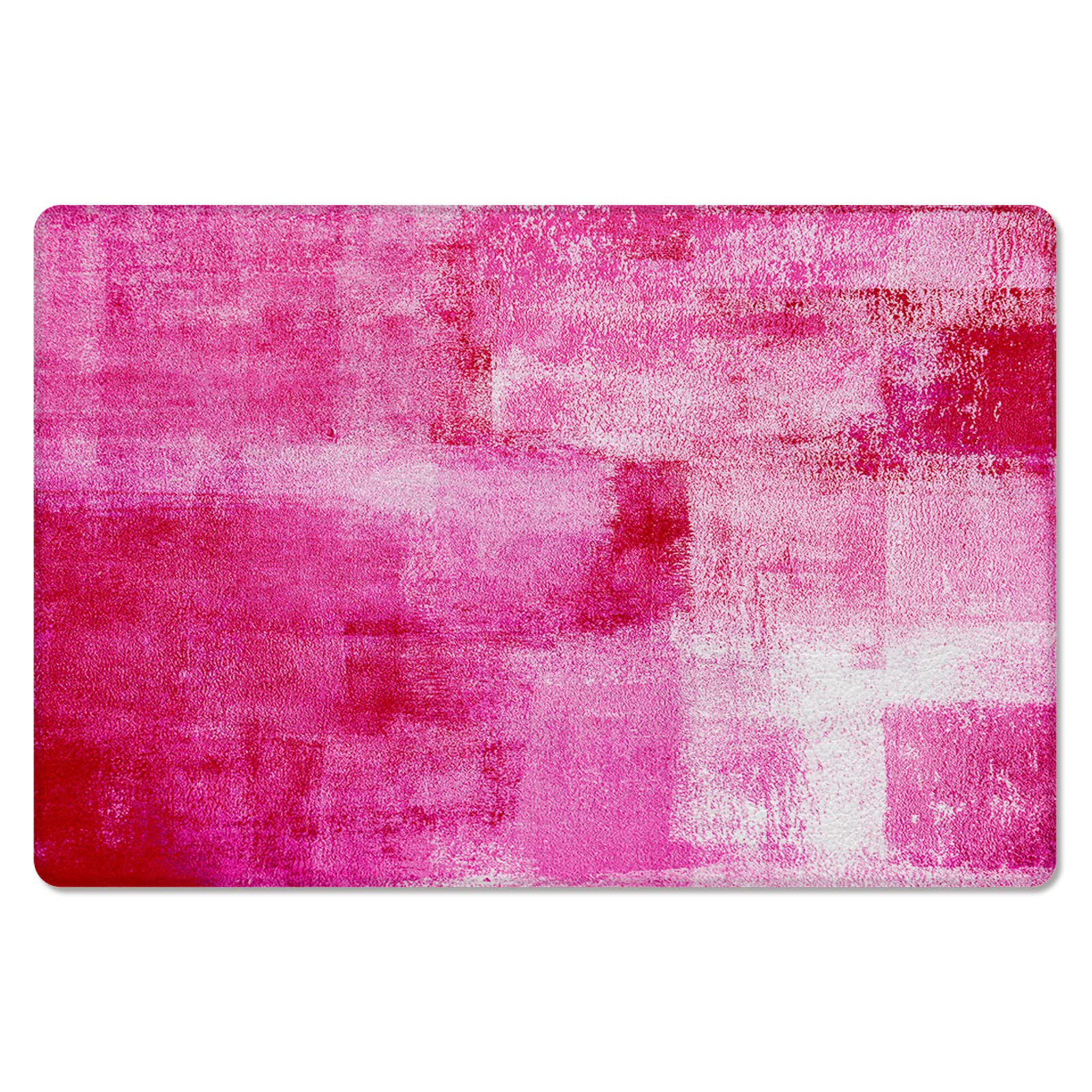 Abstract Pink Antifatigue Kitchen Bath Door Mat Cushioned Runner Rug,Washable Welcome Floor Sink Mat,Modern Minimalist Painting Aesthetics Waterproof Comfort Standing Doormat for Kitchen,24"x36"