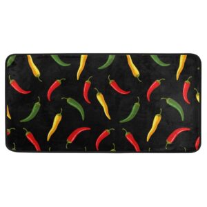 susiyo anti fatigue kitchen mat red green yellow chili pepper kitchen floor mat non slip kitchen rugs cushioned comfort standing mat area rugs indoor outdoor entry rug floor carpet?for home 39x20 in